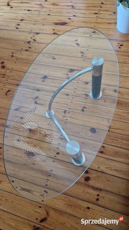 Stolik kawowy szklany owalny Dom i Ogród śląskie Gliwice sprzedam