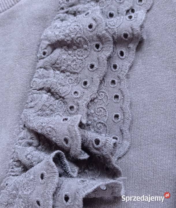 Bluza z flbankami z haftem angielskim Zara 98 Bluzy