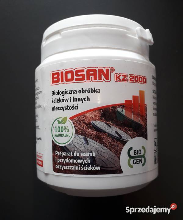 Biopreparat BIOSAN KZ 2000 szamba zbiorniki z Drzonek