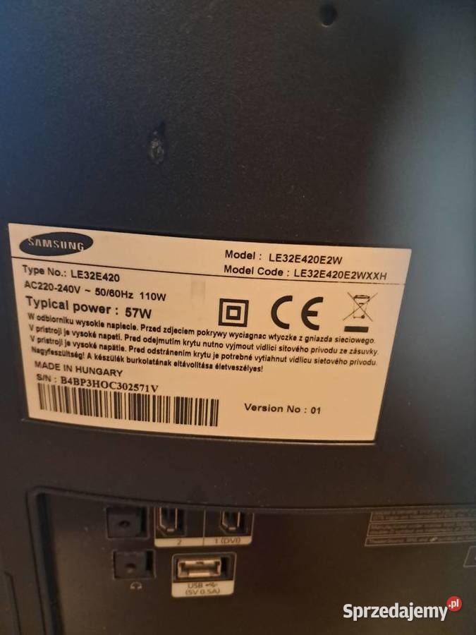 Sprzedam używany telewizor Samsung Stan 250 Sandomierz