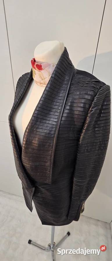 GUESS Mięciutka skórzana kurtka Czarny Regular Bielsko-Biała