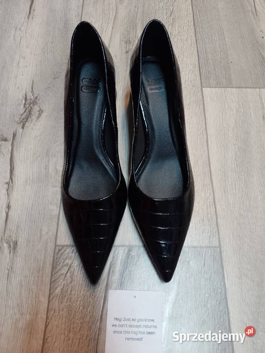 40 ASOS DesignCzarne teksturowane czółenka Kraków sprzedam