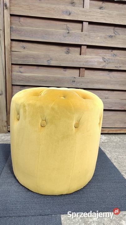 Żółta pufa pikowana Warszawa