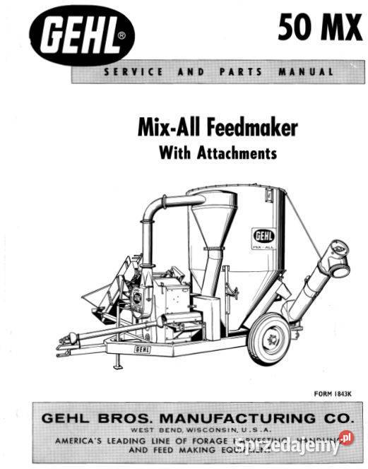 GEHL 50MX 65MX paszowoz katalog części motoryzacja, transport Kielce