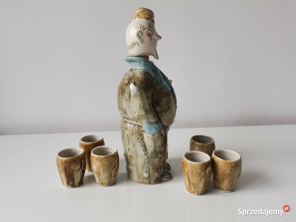 Stara karafka kieliszki Turek ceramika Zagórski Katowice