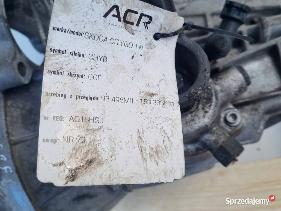 VW UP 10 MPI SKRZYNIA BIEGÓW manualna QCF MANUAL Skrzynie biegów manualne Janów sprzedam