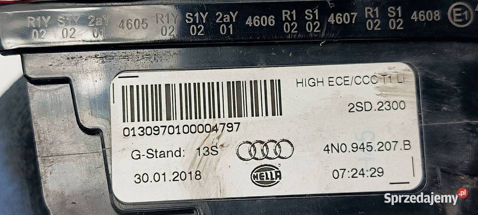 LAMPA LEWA TYŁ AUDI A8 L D5 4N 4N0945207B Części samochodowe Lipno sprzedam