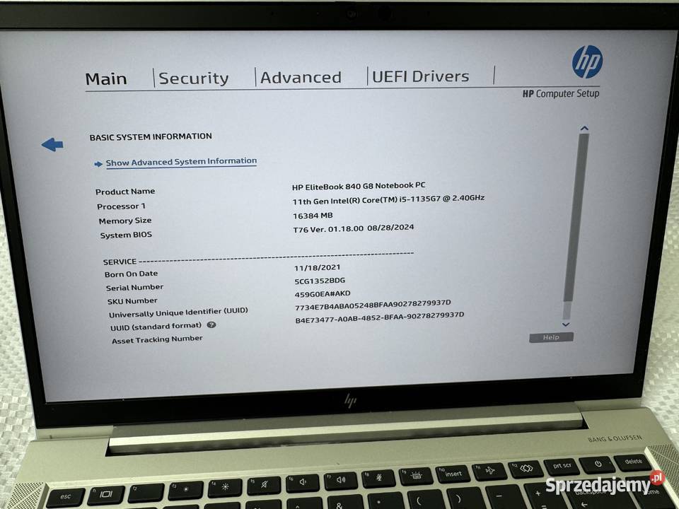 Laptop Elitebook HP 840 G8 i51135G724GHz 16GB Kraków