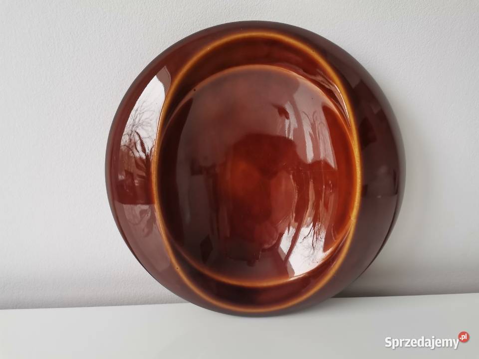 Stara duża patera popielniczka Oko porcelit Katowice
