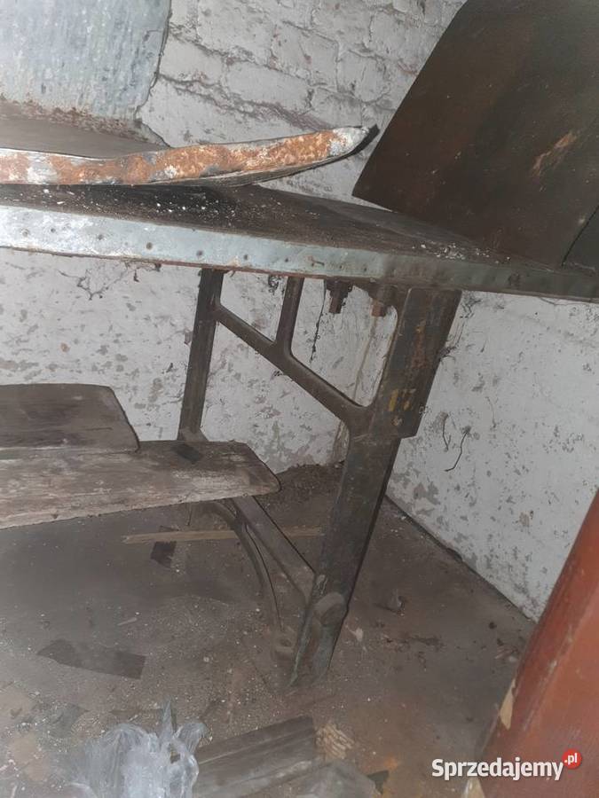 Stary stół warsztatowy przemysłowy żeliwny Warszawa