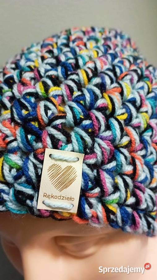 Czapka beanie wykonana na szydełku Wrocław