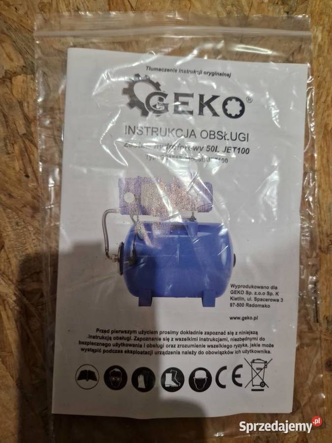 Hydrofor 50L zestaw 1100W pompa żeliwo 60Lmin Głogowa