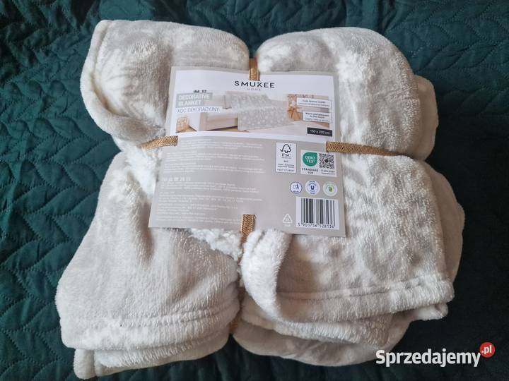 NOWY KOC Sherpa świąteczny wzór 150x200 ciepłe Wrocław