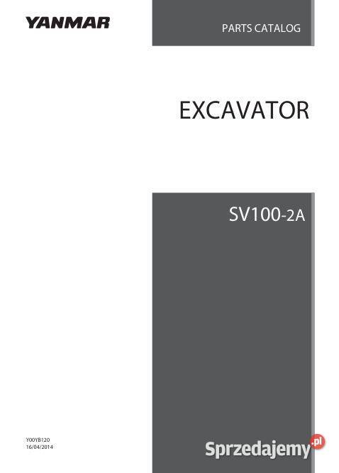 Yanmar SV100 katalog części zamiennych Kielce sprzedam