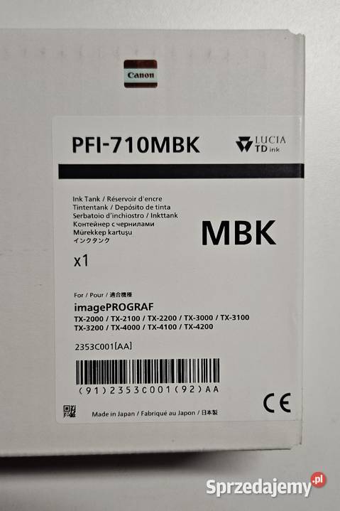 Canon Tusz PFI710MBK Matte Black 700 ml