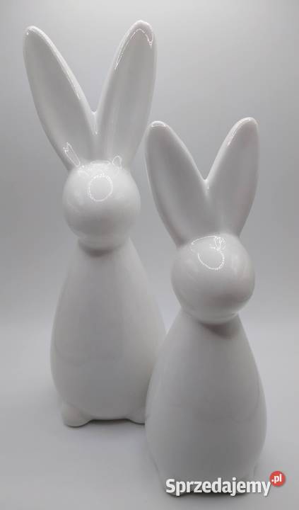 Zając Zające Ceramika Ozdoba 2 sztuki Para Gdańsk