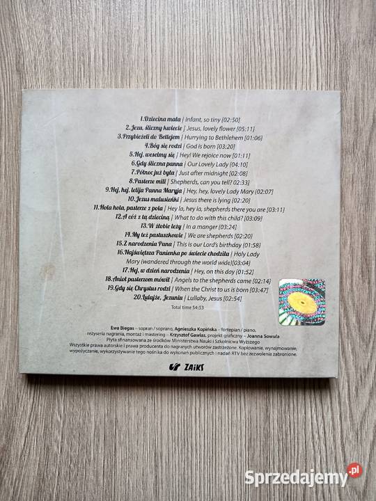 20 kolęd na głos i fortepian Witold Lutosławski CD