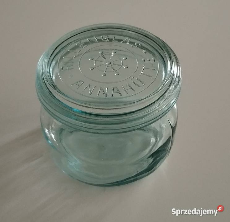 Unikat Słój Wecka 05 l huta Rillenglas Annahutte Porcelana i szkło