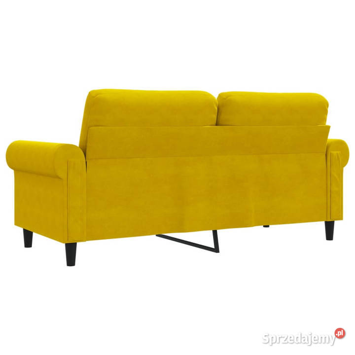Sofa 2osobowa żółta 140 tapicerowana aksamitem Warszawa