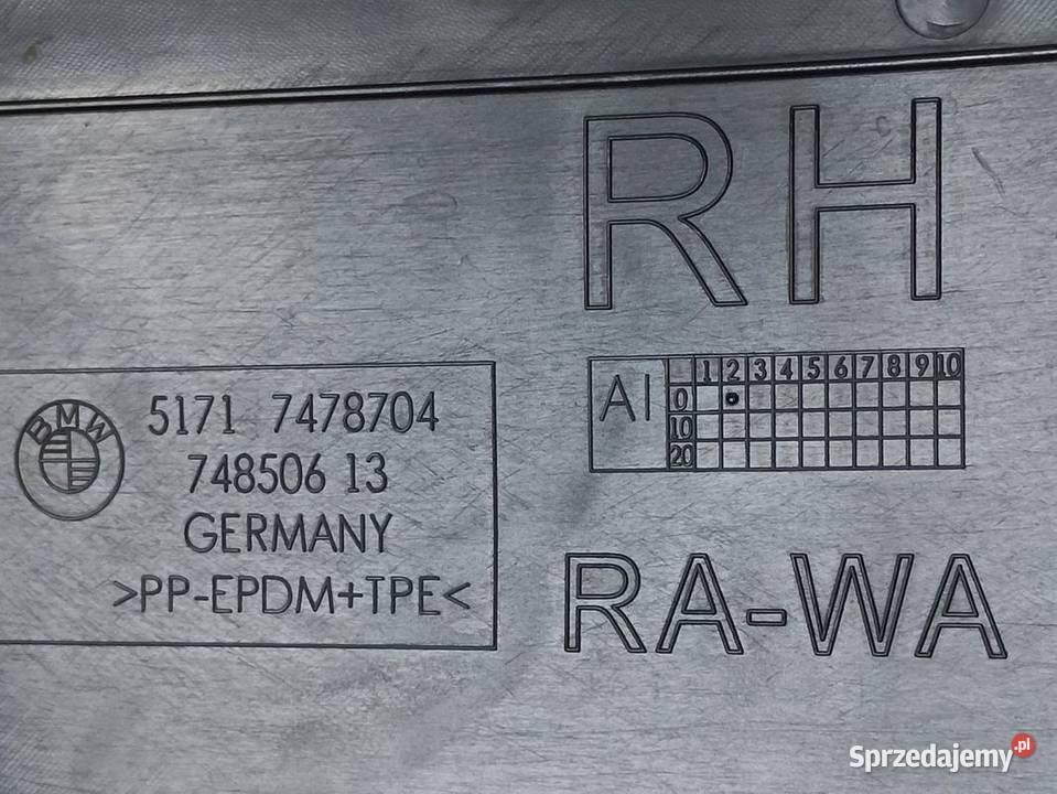 BMW 5 G30 G31 DOLNA OSŁONA NADKOLA PRAWY PRZÓD Pleszew