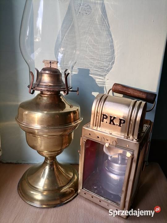 Stara konduktorska lampa karbdowa Kraków