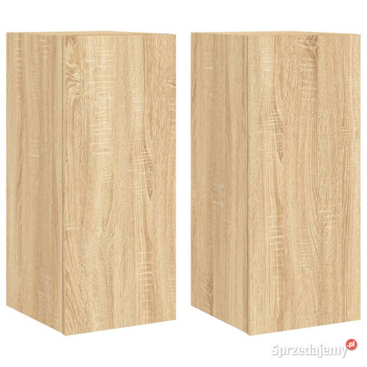 Ścienne szafki TV z LED 2 dąb sonoma 305x35x70 Warszawa sprzedam
