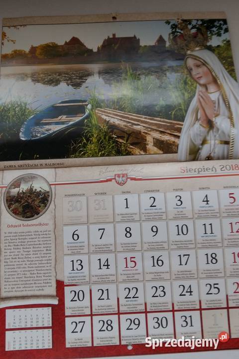 Kalendarz ścienny 2018r 365 dni z Maryją łódzkie Łódź