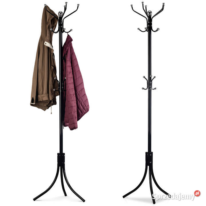 Wieszak stojący 16 haków na ubrania metal czarny Smogorzów sprzedam