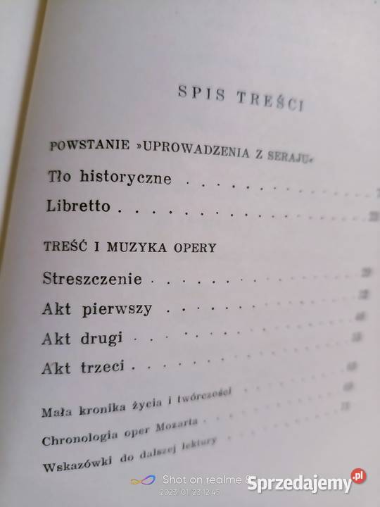 Uprowadzenie z seraju Mozarta unikatowy Warszawa