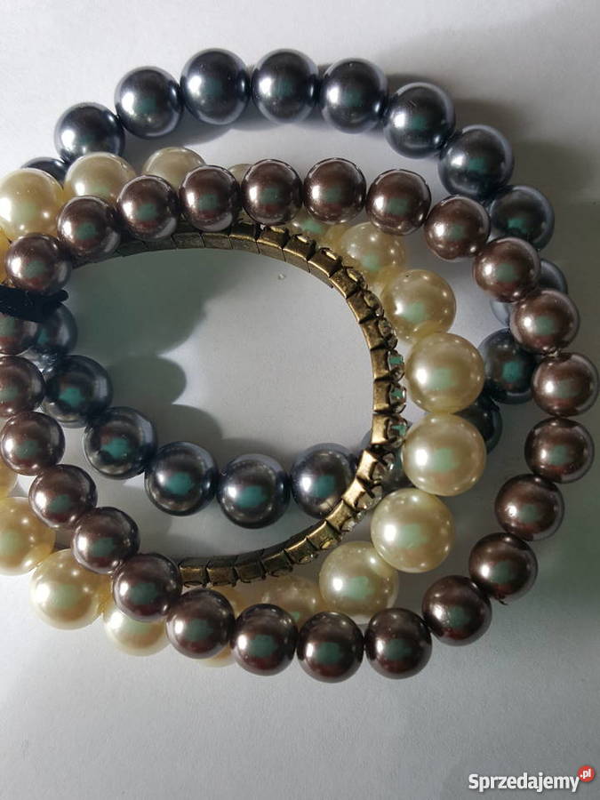 BRANSOLETKI cyrkonie i perełki bransoletka Złotniki