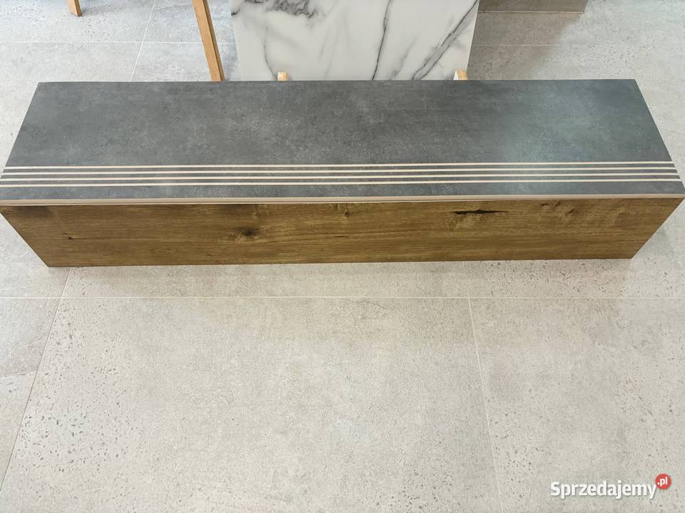 Gres schody stopnica 30x120 grafit dąb małopolskie Zakopane