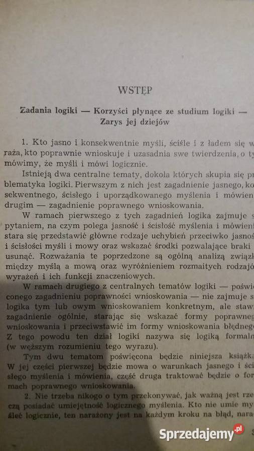 Zarys logiki Ajdukiewicz książki studia Warszawa