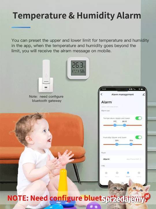 Czujnik temperatury i wilgotności Tuya Mini LCD Pruszcz Gdański