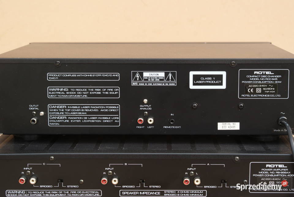 ROTEL RB956 AX konćówka mocy RCC945 CD player Opole sprzedam
