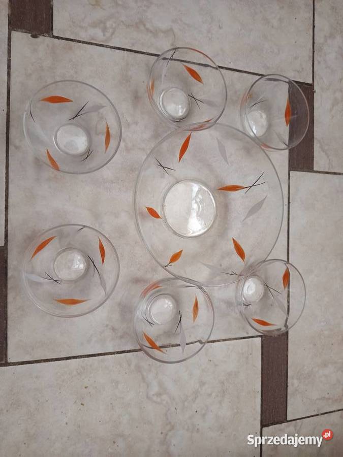 miska i 6 miseczek do sałatki owocowej vintage Warszawa sprzedam