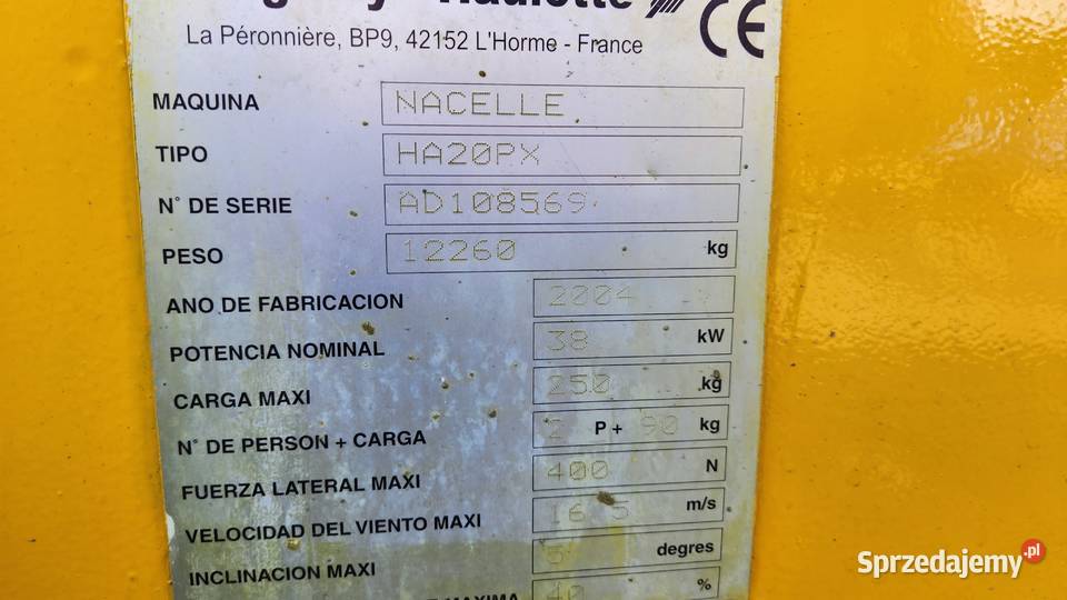 SprzedamWynajmę podnośnik przegubowy Haulotte Bydgoszcz