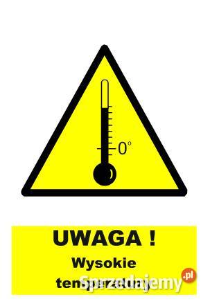 Naklejka Uwaga Wysokie temperatury JA015 małopolskie