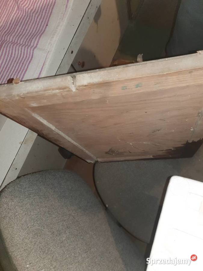 Duże stare lustro fazowane drewniana rama patyna Antyki Warszawa