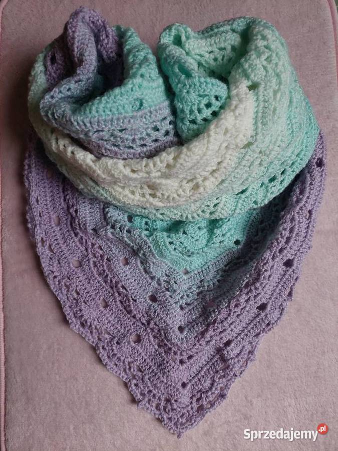 Chusta wykonana na szydełku RĘKODZIEŁO Bydgoszcz