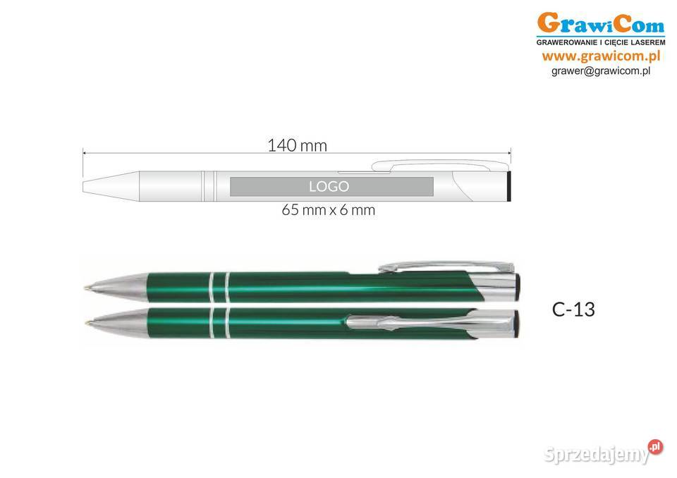 długopisy metalowe cosmo z grawerem 500 zielony Leżajsk sprzedam