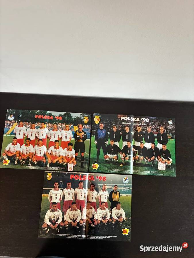 3 plakaty dwustronne Reprezentacja Polski 1998 Elbląg
