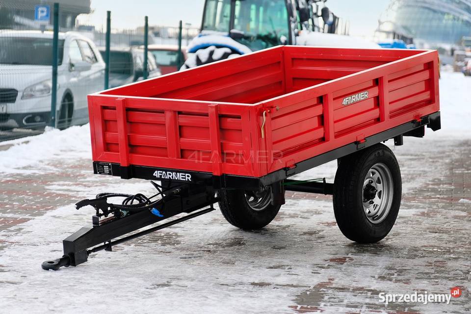 Przyczepa rolnicza jednoosiowa 15T z kiprem Przyczepy rolnicze Tajęcina