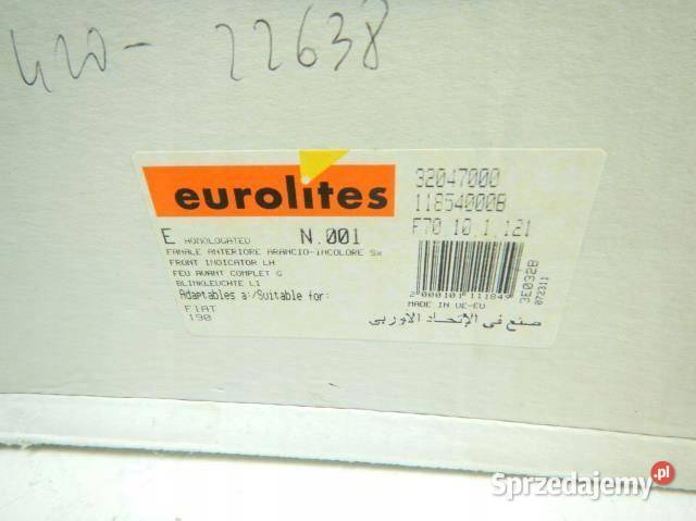 LAMPA KIERUNKOWSKAZU LEWY PRZÓD FIAT 190 osobowe sprzedam