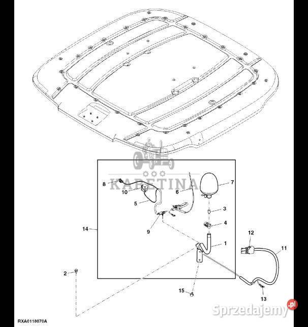 RE325694 John Deere 8345R Zestaw świateł Jastrzębniki