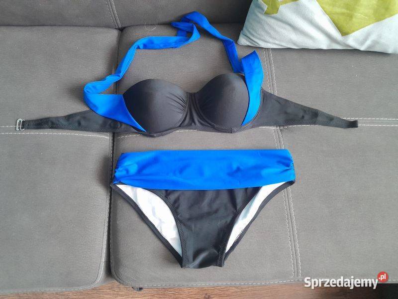 Strój kąpielowy dwuczęściowy czarnogranatowy