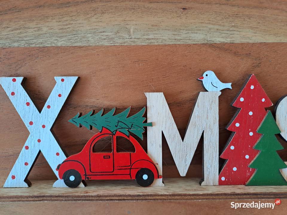 Rossmann Eloy drewniana ozdoba świąteczna napis Warszawa sprzedam