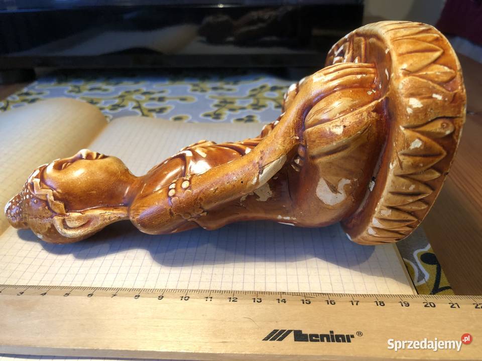 Figurka Budda masa gipsowa glazurowana Tychy