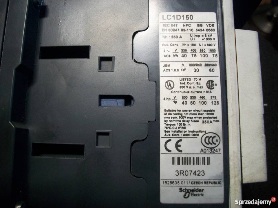 Stycznik LC1D150 110V5060Hz małopolskie sprzedam