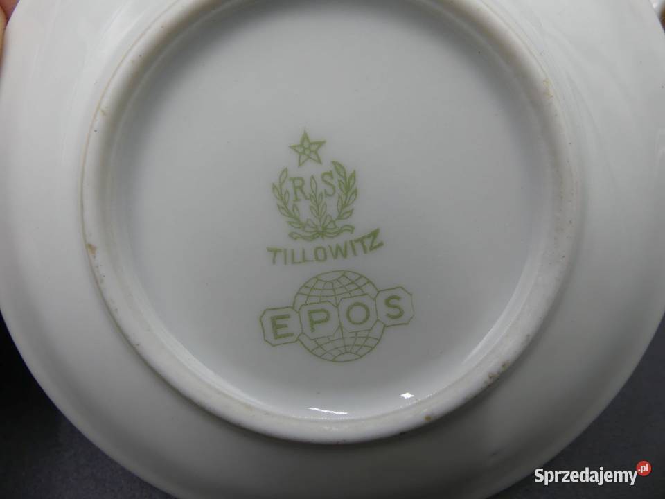 Złocony komplet do mokki Tułowice Tillowitz Poznań