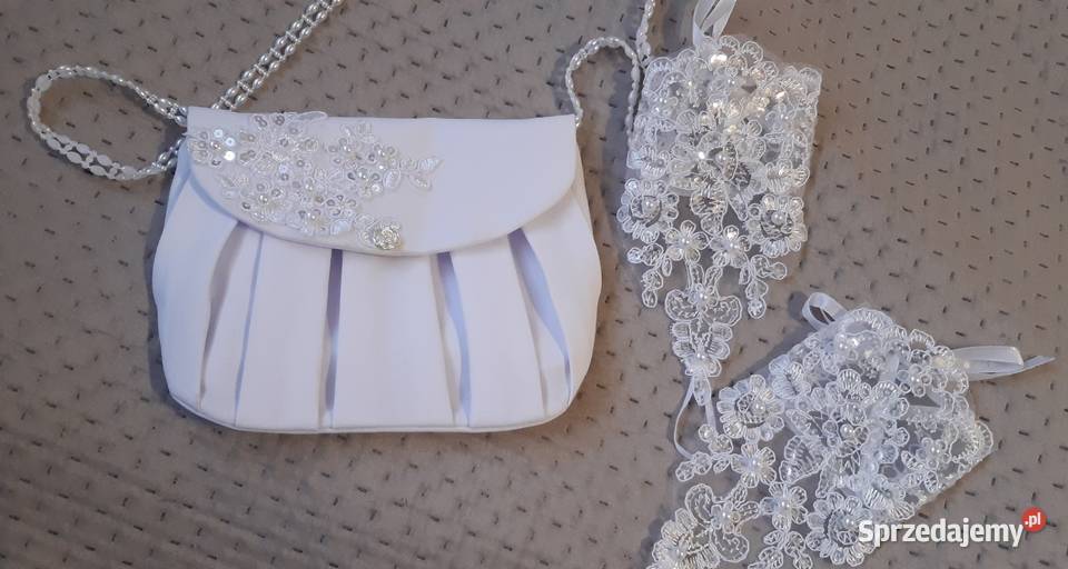 Sukienka komunijna 134140 bolerko torebka Borów